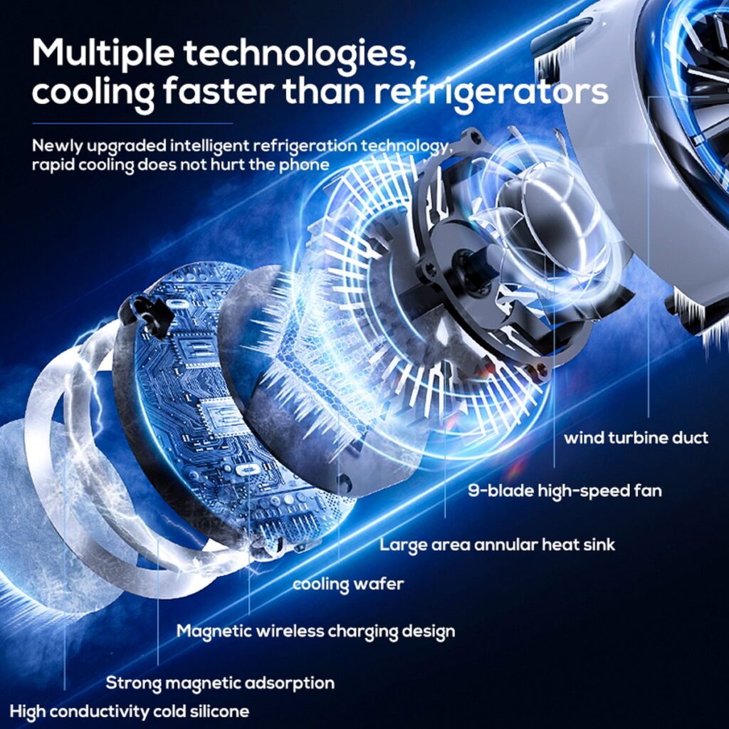 15W magnetische draadloze oplader met koelventilator