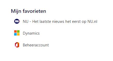 ‘Mijn favorieten’ widget inrichten
