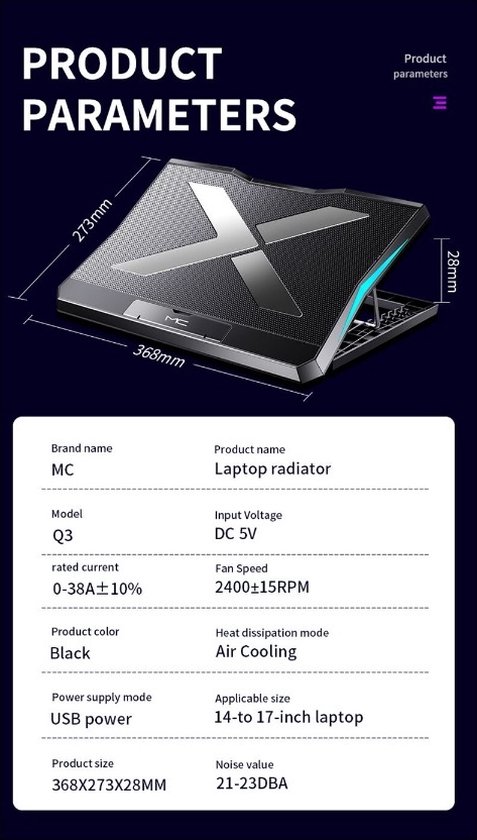 Q3 Laptop koeler