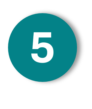 Schaduw cijfer 5
