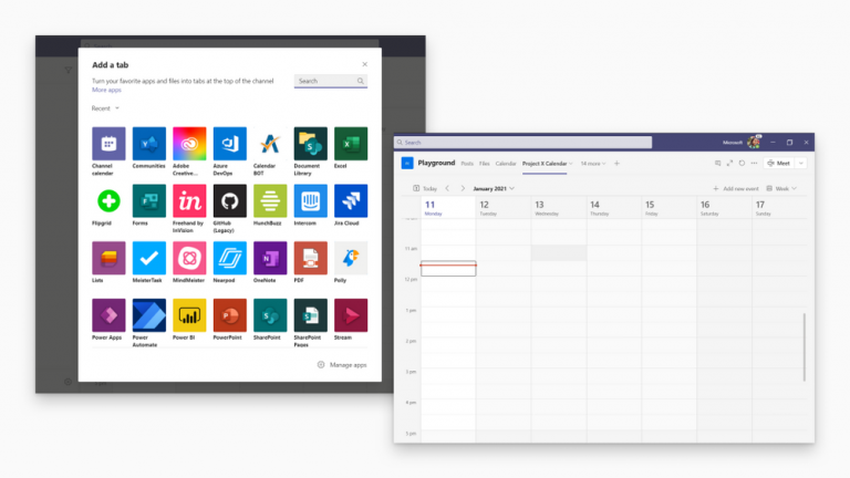 Standaard templates in Microsoft Teams